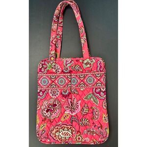 Vera Bradley Pink Paisley Quilted Cotton Tote Shoulder Bag‎ Floral Print